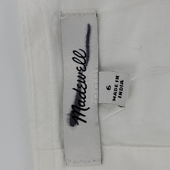 Madewell Annamarie Mini Dress in white size 6 NWT NL107 - Picture 6 of 11